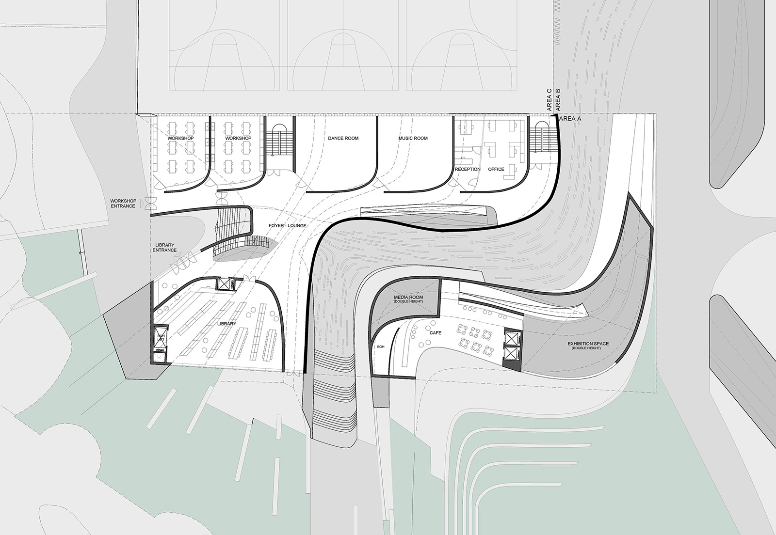 Archisearch Πρόταση για το διαγωνισμό του νέου κτιρίου τεχνών | από τους Degree Zero Architects και Musa Musa Studio