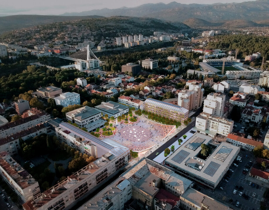 Archisearch Architects Konstantina Tzemou, Tommaso Bernabò Silorata & Ninoslav Krgovic win 1st prize in the Conceptual Urban and Architectural Design Competition for the Independence Square in Podgorica, Montenegro