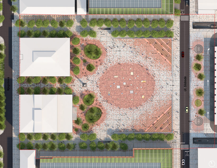 Archisearch Architects Konstantina Tzemou, Tommaso Bernabò Silorata & Ninoslav Krgovic win 1st prize in the Conceptual Urban and Architectural Design Competition for the Independence Square in Podgorica, Montenegro