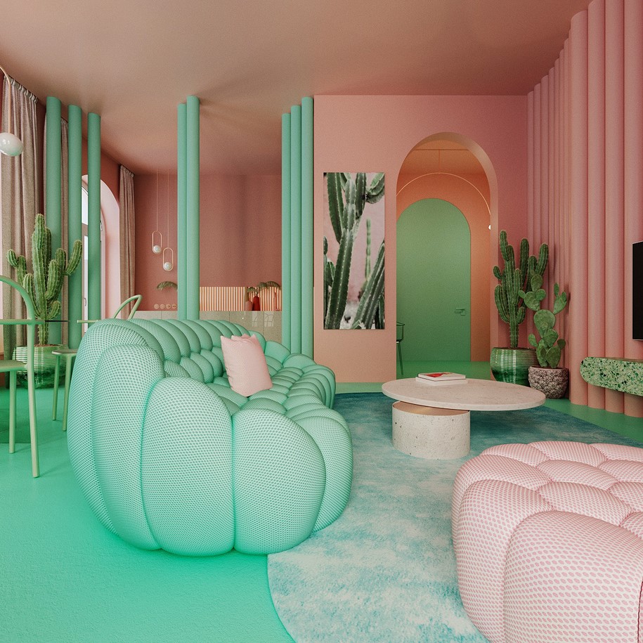 dmitry reutov, interior, design, mexican, colours, apartment, new york, manhattan, 2018