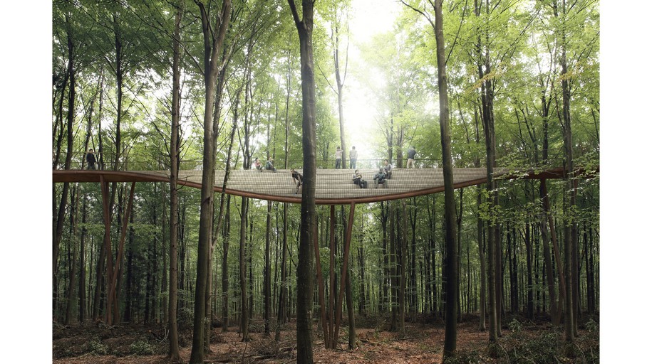 Archisearch EFFEKT designed a new treetop walk and observation tower in a preserved forest in Denmark