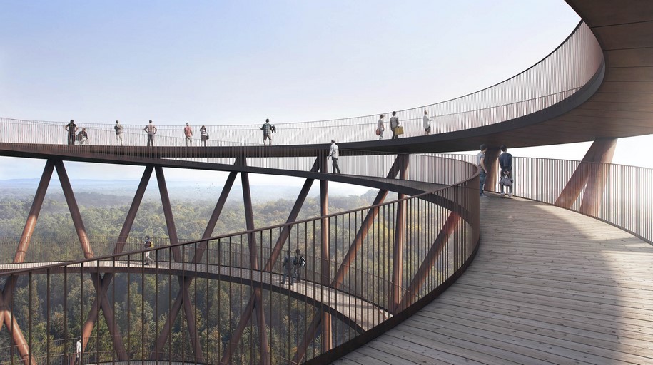 Archisearch EFFEKT designed a new treetop walk and observation tower in a preserved forest in Denmark