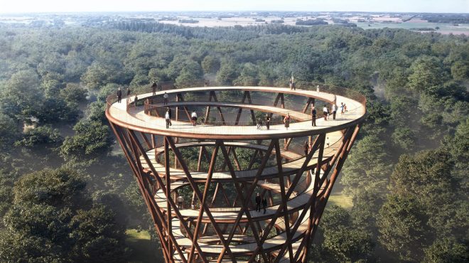 Archisearch - EFFEKT designed a new treetop walk and observation tower in a preserved forest in Denmark