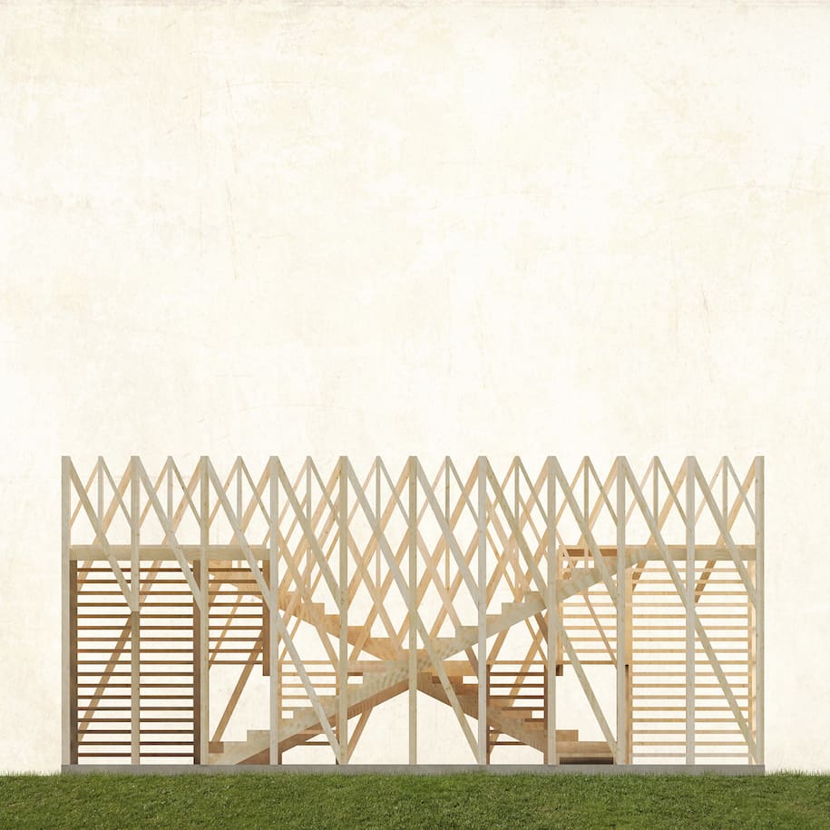 El Nido de la Cultura, Buenos Aires, Argentina, Josep Ferrando Baramona, wooden construction, pavilion, mirador, look out