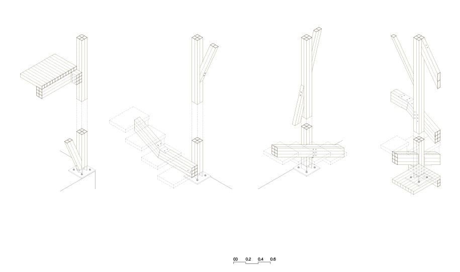 El Nido de la Cultura, Buenos Aires, Argentina, Josep Ferrando Baramona, wooden construction, pavilion, mirador, look out