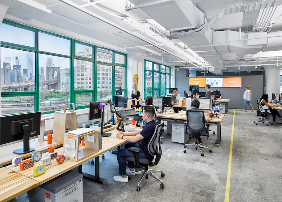 Archisearch Etsy's headquarters in Brooklyn blur the lines between workplace and habitat  |  GENSLER ARCHITECTS