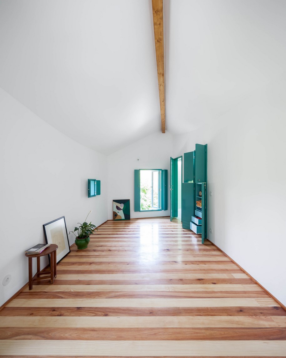 Archisearch Fala Atelier converted an old granite shack into a small house with a monumental shower in Portugal