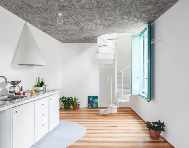 Archisearch - Fala Atelier converted an old granite shack into a small house with a monumental shower in Portugal