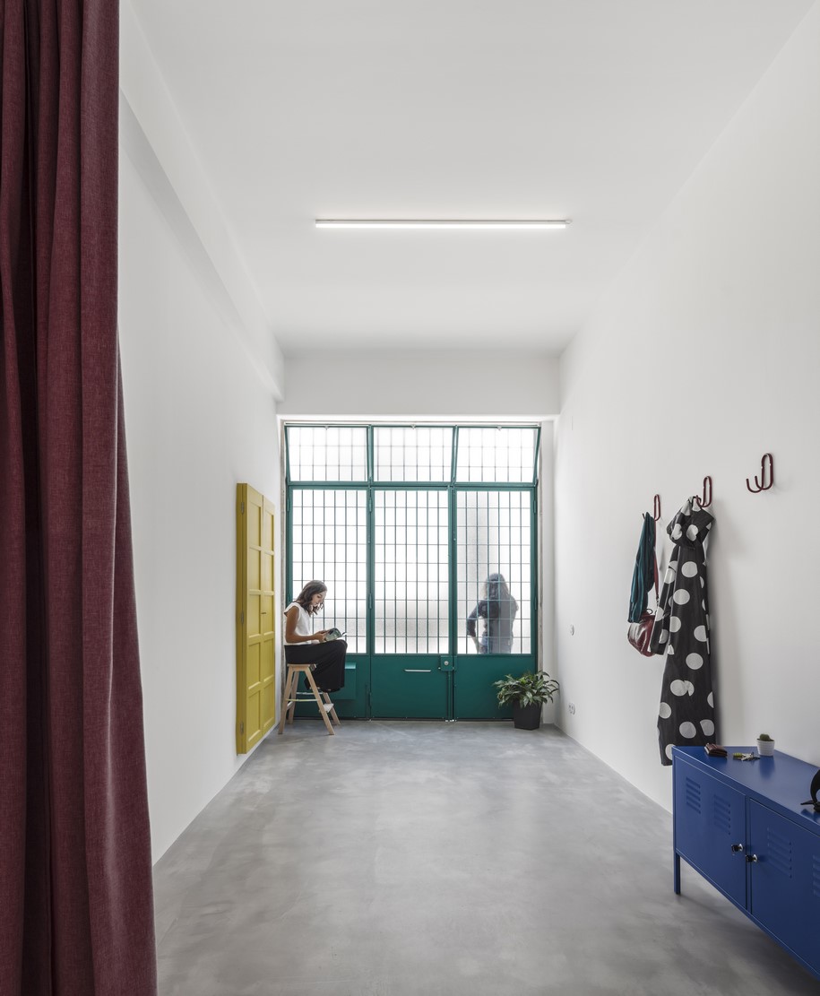 Fala Atelier, GARAGE HOUSE, garage, house, couple, Lisbon, Portugal, 2016, marble, curtain, interiors