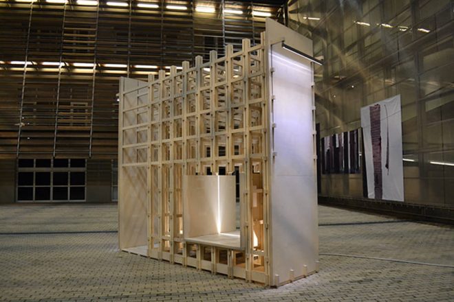 urban sign, benaki, museum, exhibition, student, competition, timber, structure, installation, pavilion