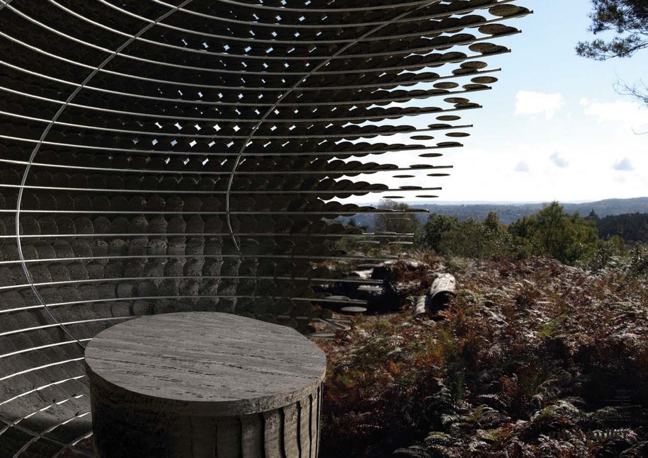 GILES MILLER STUDIO,  SCULPTURE, ARCHITECTURE, Perspectives, organic, pavilion