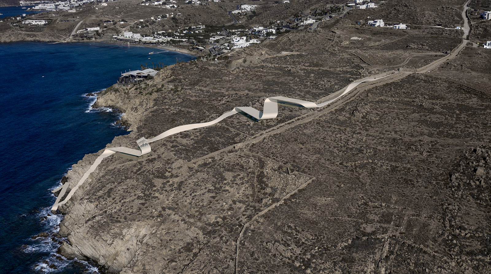 Archisearch Ribbon in Mykonos by gnb architects | won a merit at GRAIL Awards 2025