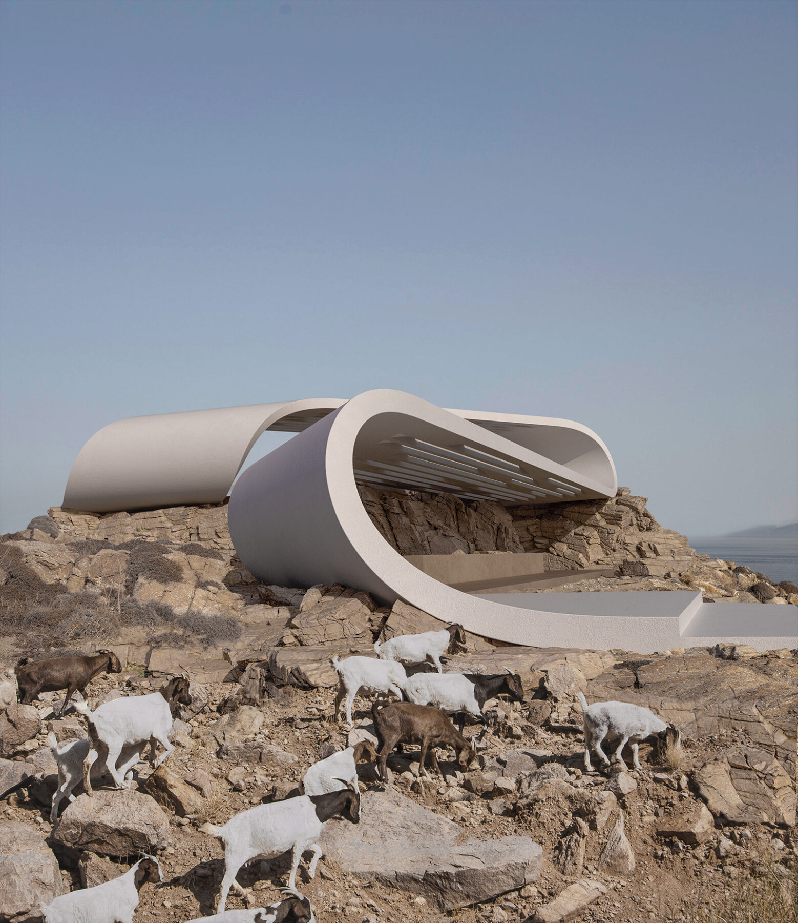 Archisearch Ribbon in Mykonos by gnb architects | won a merit at GRAIL Awards 2025