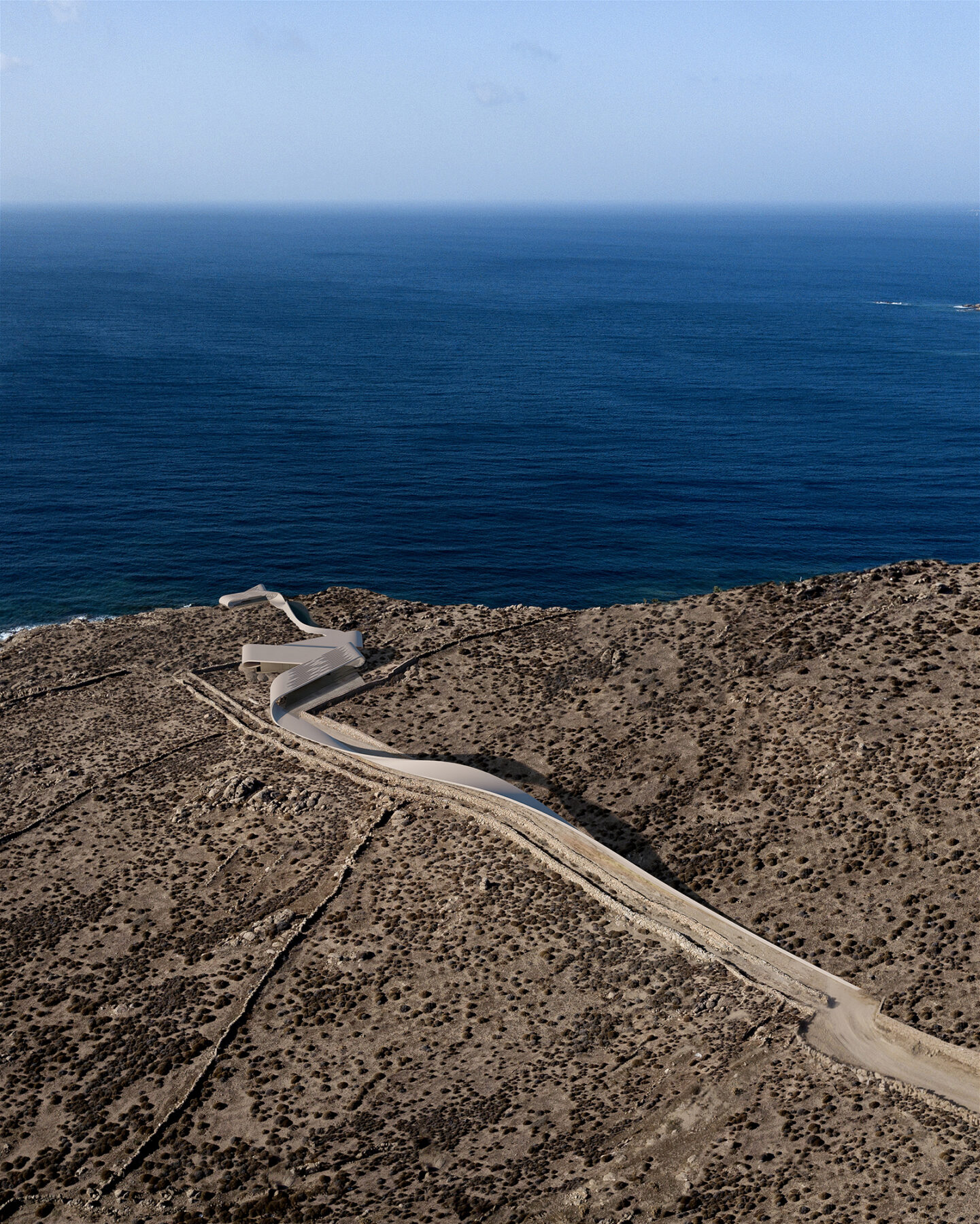 Archisearch Ribbon in Mykonos by gnb architects | won a merit at GRAIL Awards 2025