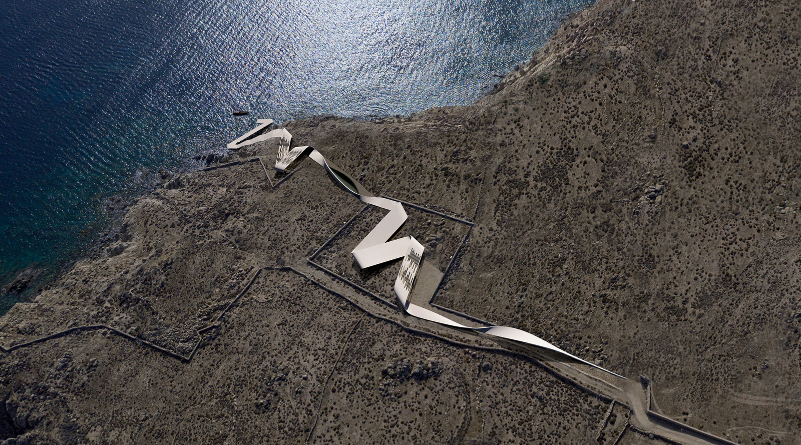 Archisearch Ribbon in Mykonos by gnb architects | won a merit at GRAIL Awards 2025