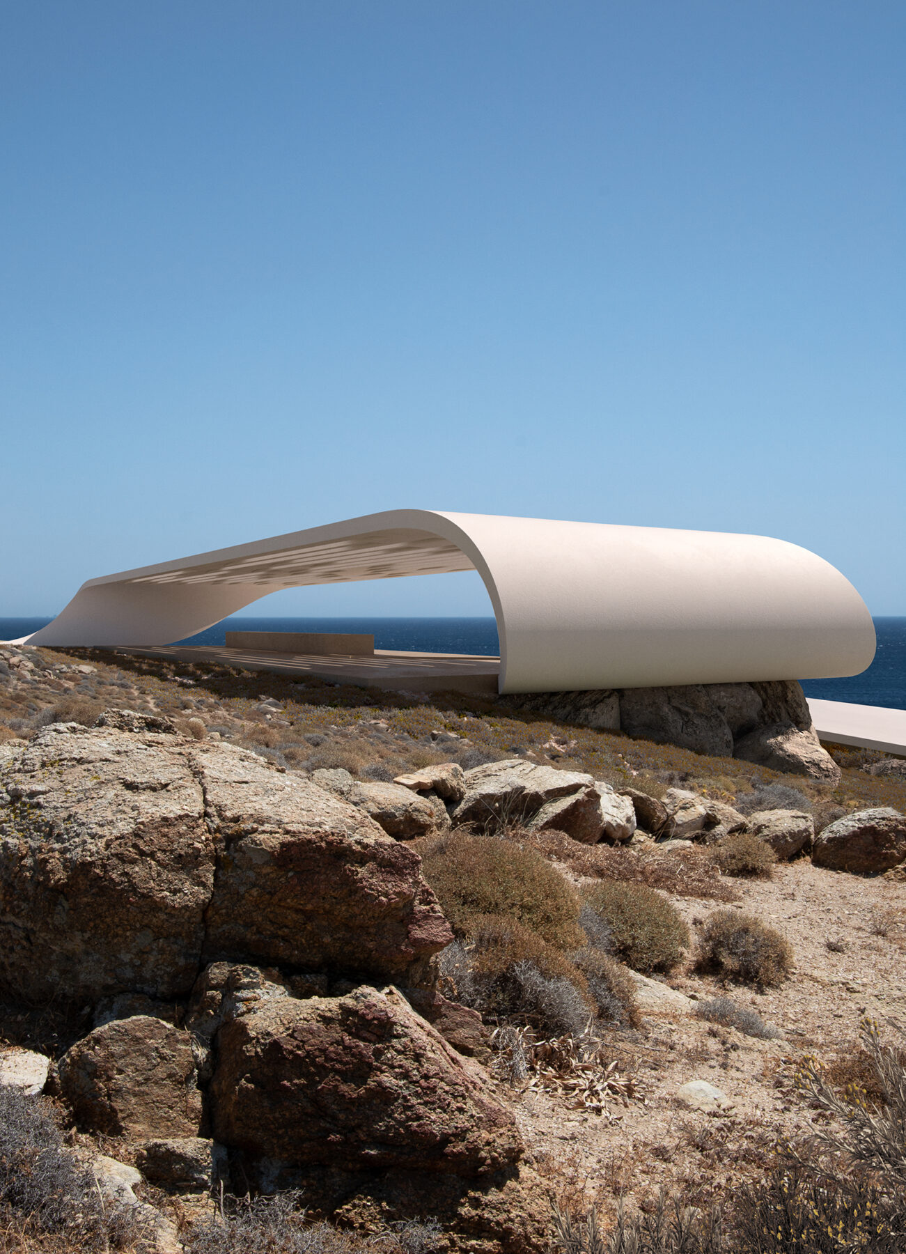 Archisearch Ribbon in Mykonos by gnb architects | won a merit at GRAIL Awards 2025