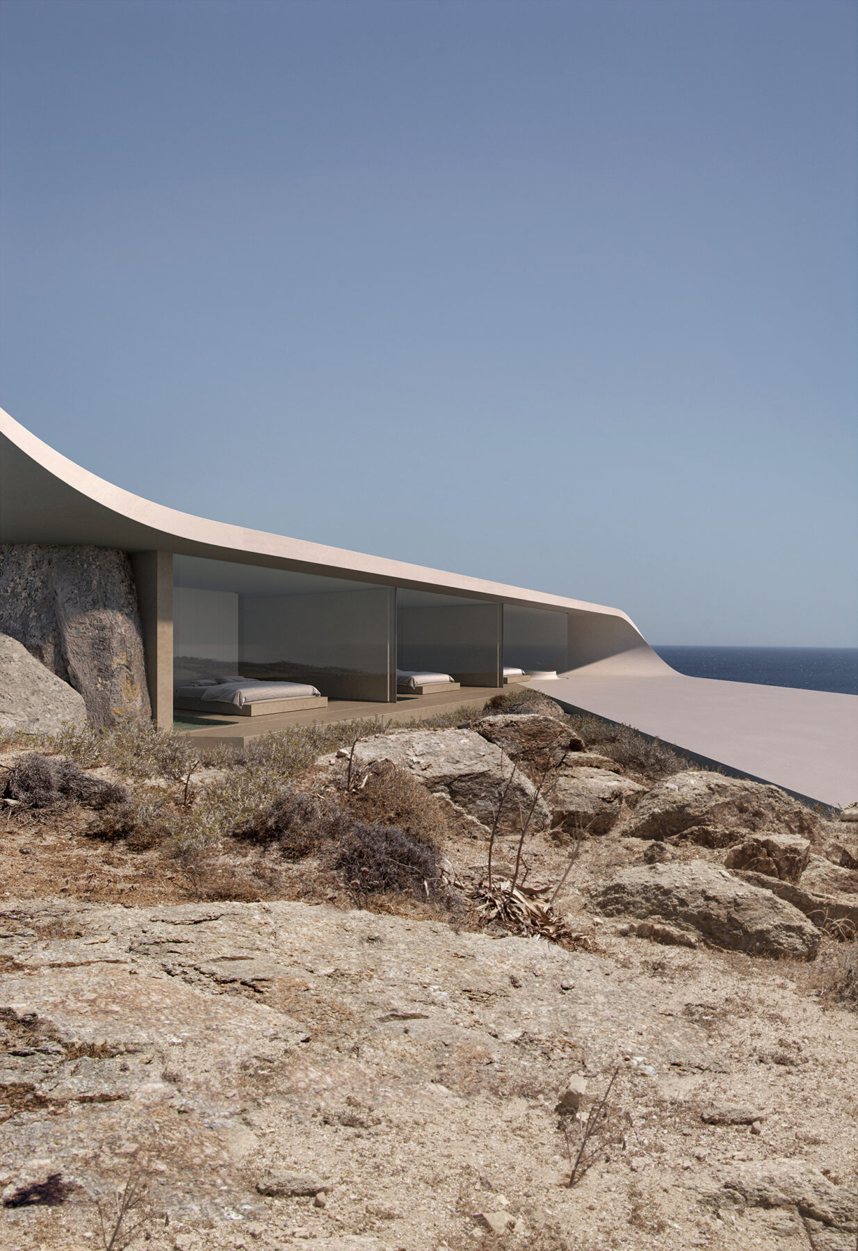 Archisearch Ribbon in Mykonos by gnb architects | won a merit at GRAIL Awards 2025