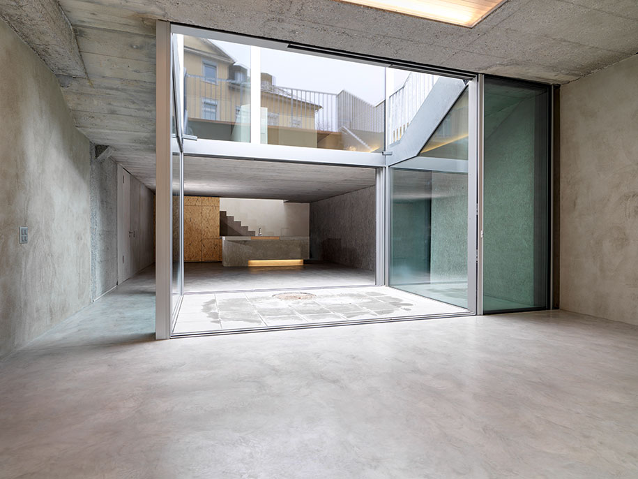 Z22, house, F88, warehouse, reconstruction, concrete, Zurich, residential, atelier, apartment, contemporary, Gus Wüstemann Architects, Bruno Helbling