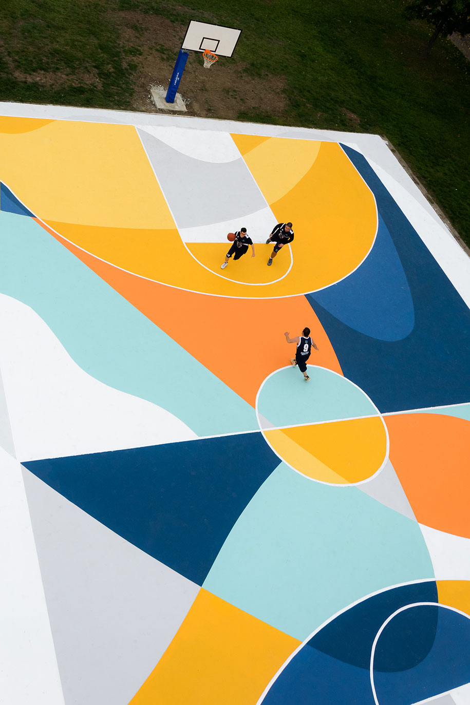 playground, basketball, court, Gue, Italy, colours