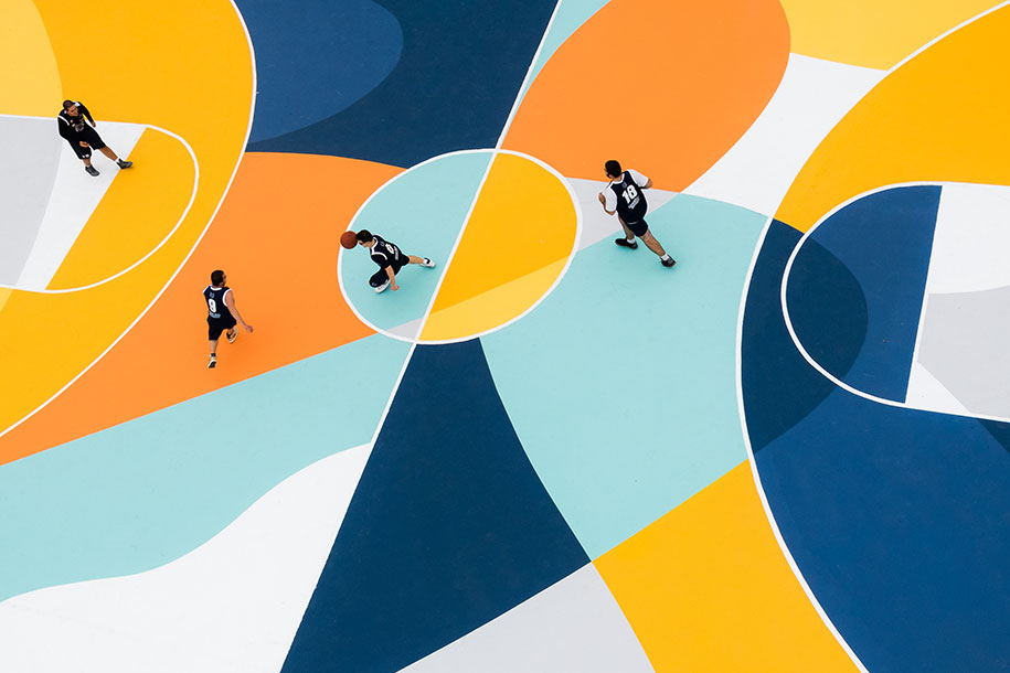playground, basketball, court, Gue, Italy, colours