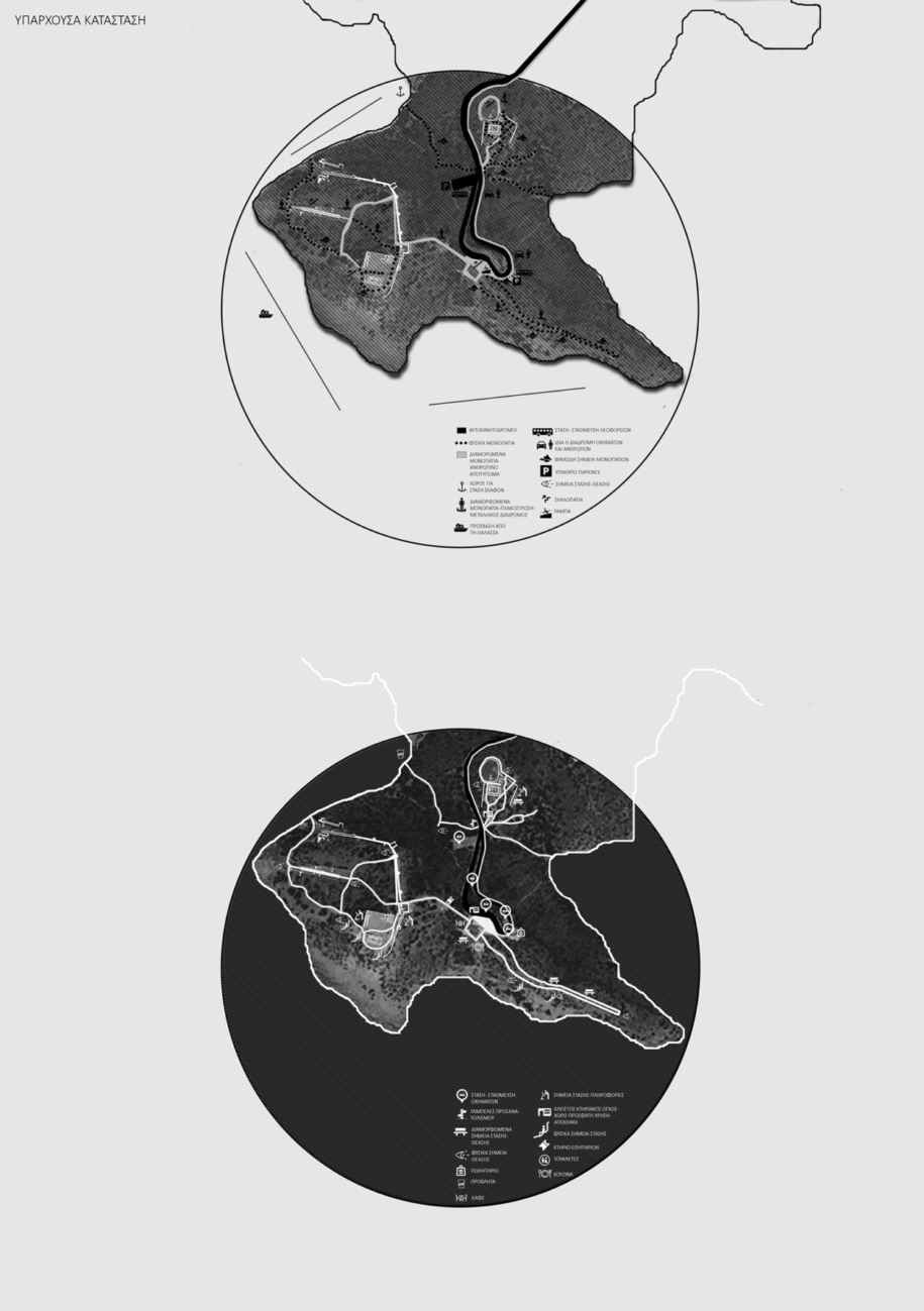 Archisearch Endless linearity: stitching monuments and landscape in Cape Sounio | Diploma thesis by Konstantina Kousari