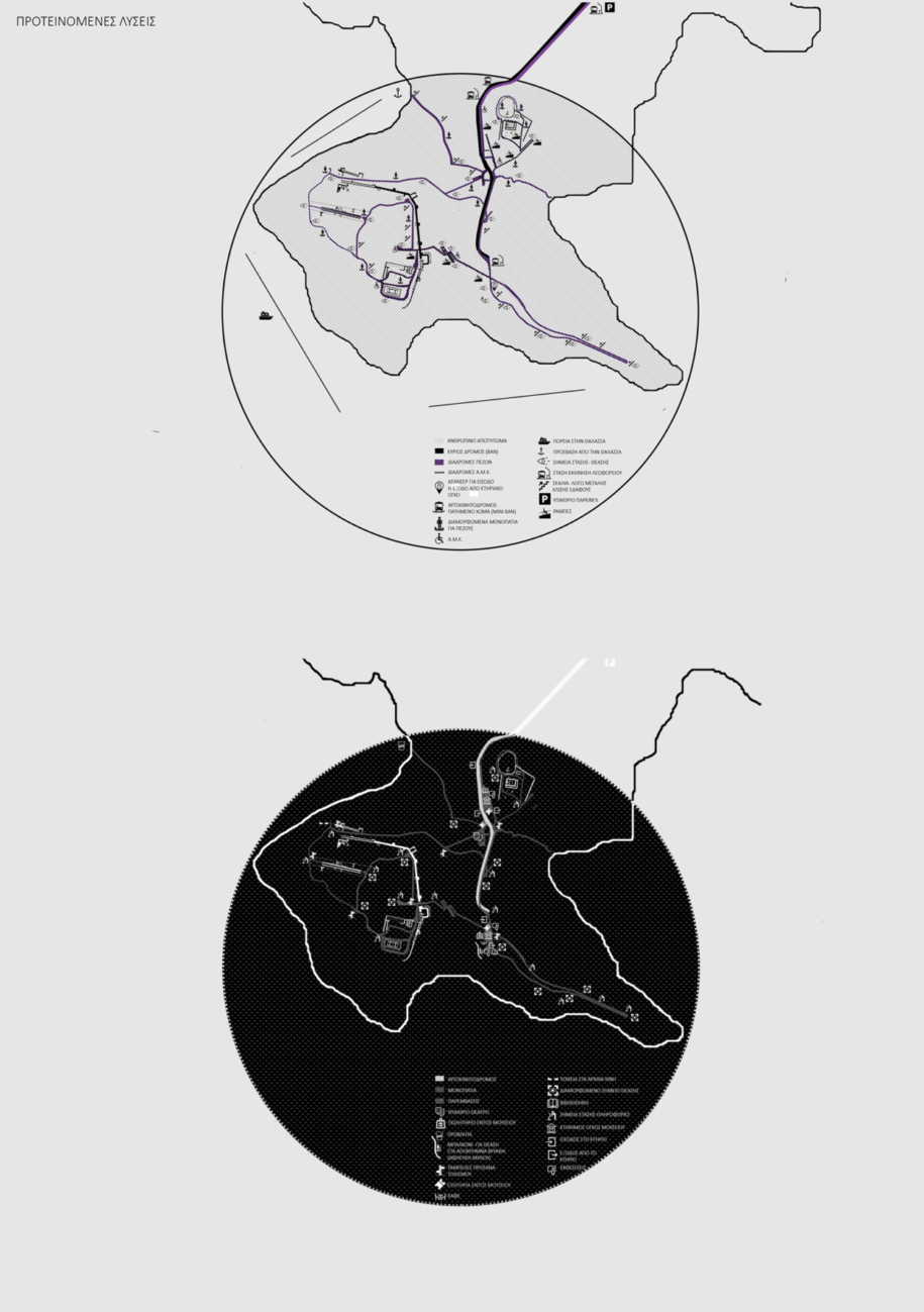 Archisearch Endless linearity: stitching monuments and landscape in Cape Sounio | Diploma thesis by Konstantina Kousari