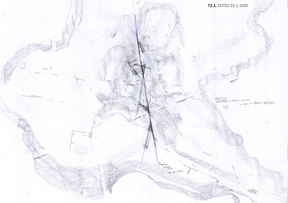 Archisearch Endless linearity: stitching monuments and landscape in Cape Sounio | Diploma thesis by Konstantina Kousari