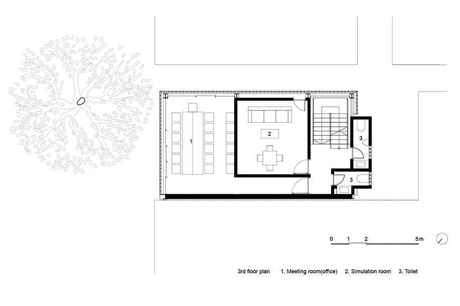 showroom, nanoco, VTN, architects, lighting, terracotta, façade, floor, plan