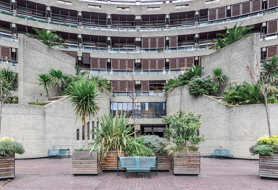 barbican, barbican center, photography, architecture, concrete, brutalism, london, uk, england, 20th century, image, estate