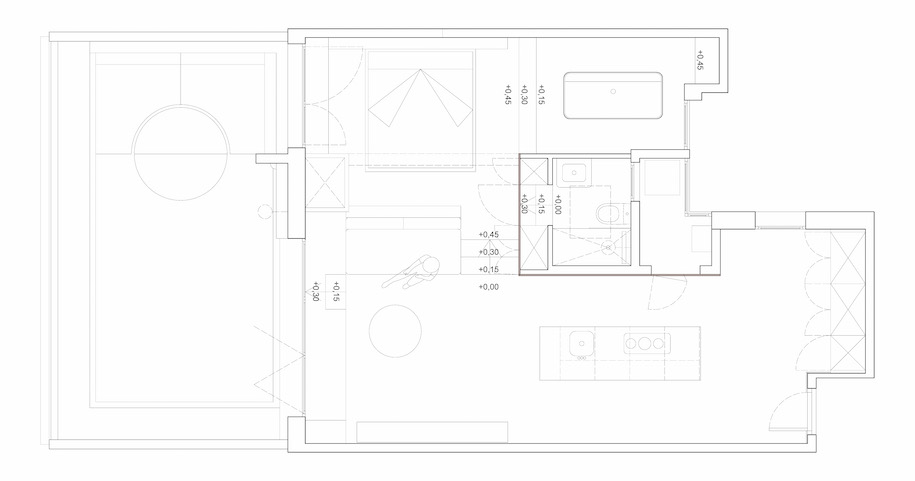 Archisearch Cometa architects' Marina apartment is an architectural journey where one needs just the essential.