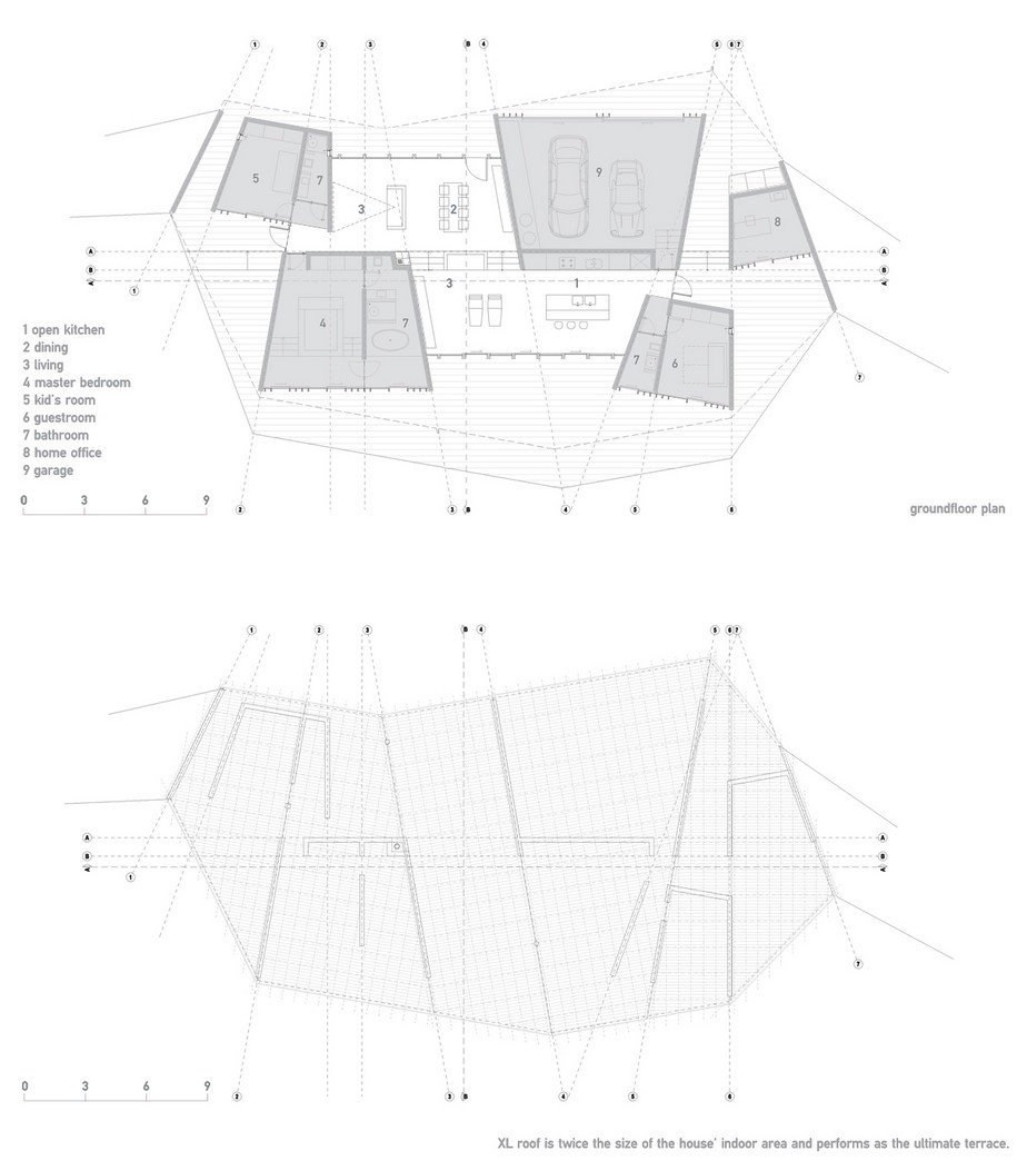 Archisearch Clifftop House by dekleva gregorič arhitekti consists of several mini houses under a common roof