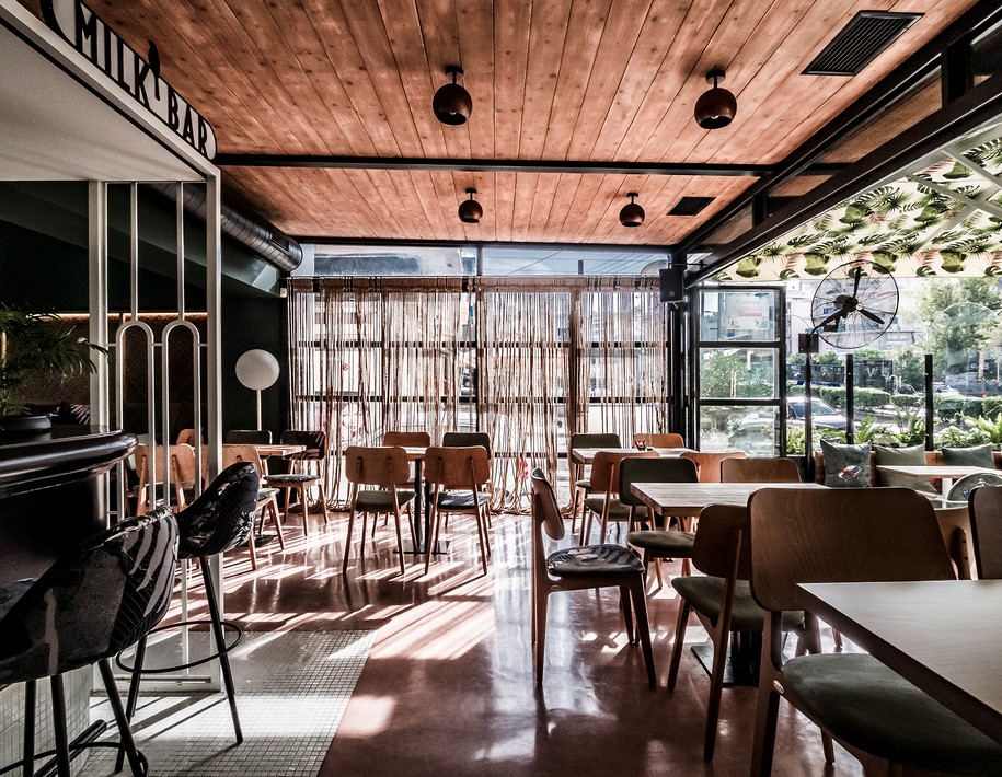 milk bar, cafe, kipseli architects, κυψέλη αρχιτεκτονικής, 2018, Γαλάτσι, Αττική