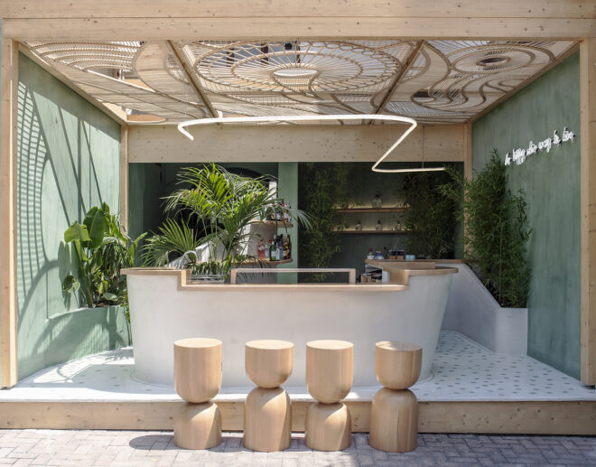 Archisearch - Modulus architecture studio designs exterior space of HIPPY CHIC bar in Larissa, Creece