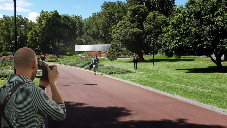 Archisearch The 2017 MPavilion, designed by OMA, takes its cues from the ancient amphitheatre