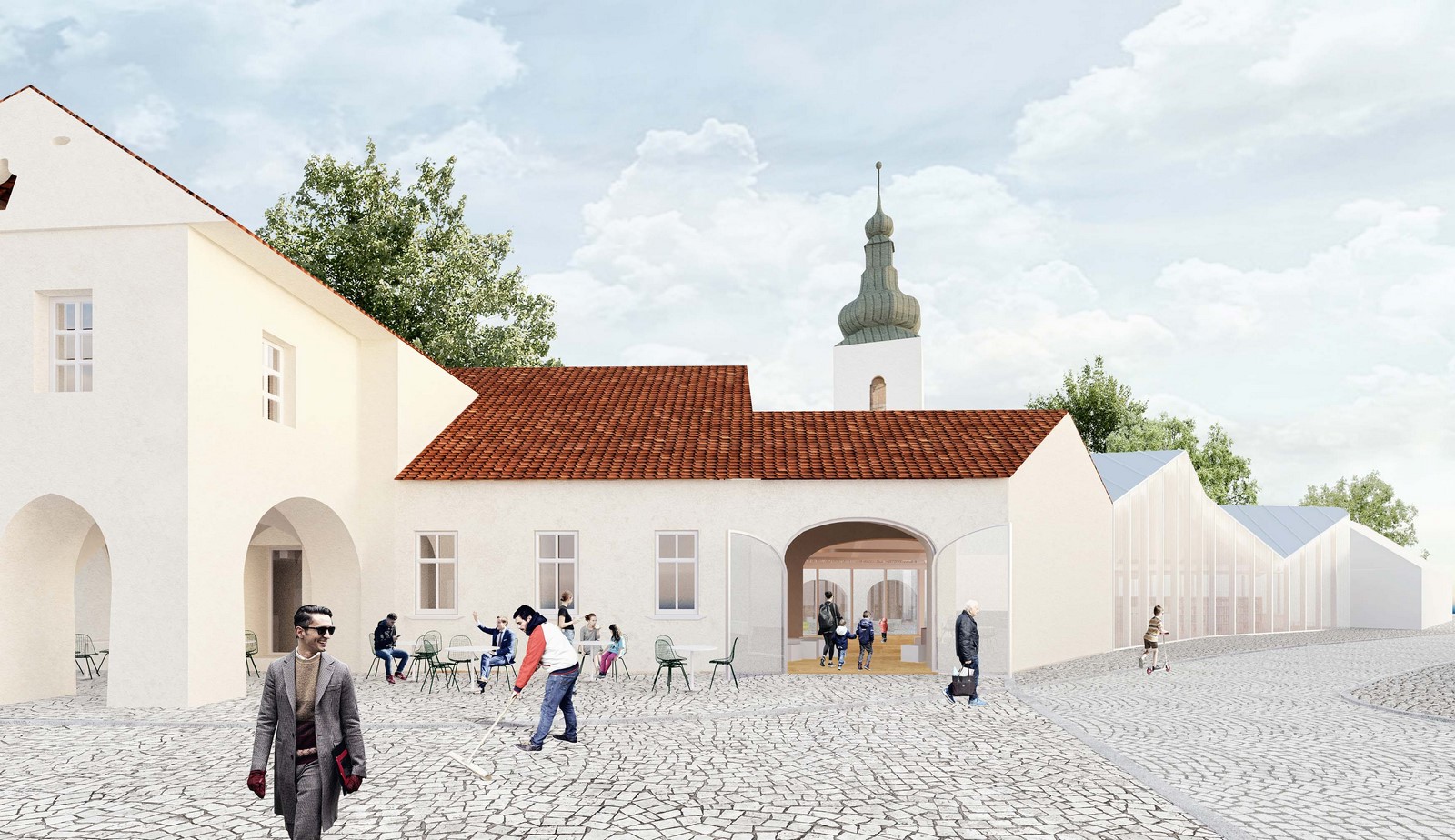 Archisearch Entry in the architectural competition for the new Cultural Center of Modřice in Czech Republic  |  ANAGRAM A-U & GRUPPA