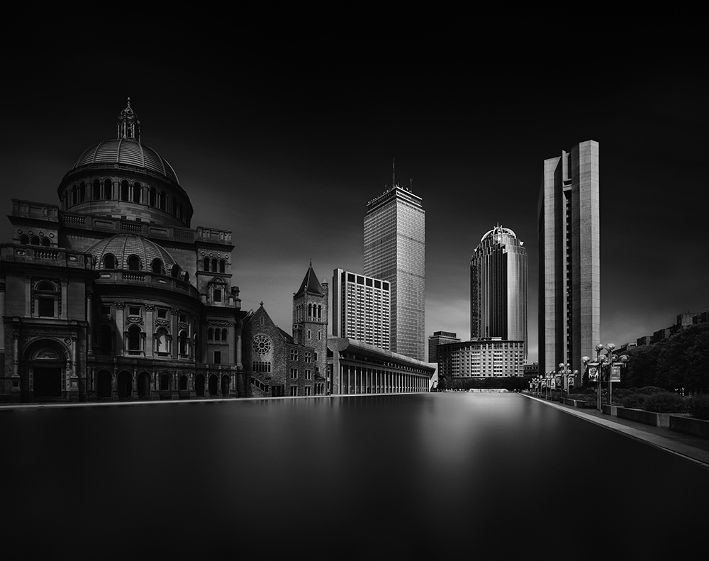 Archisearch - Prudential. Study #1 of the Prudential Center viewed from the Christian Science Center, Boston MA, USA 2014. (c) Thibault Roland