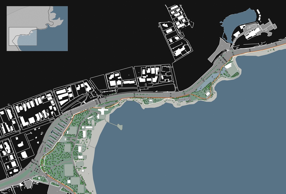 Archisearch - Coastline Regeneration with Pedestrian & Cycling Infrastructure in Vouliagmeni, Greece.