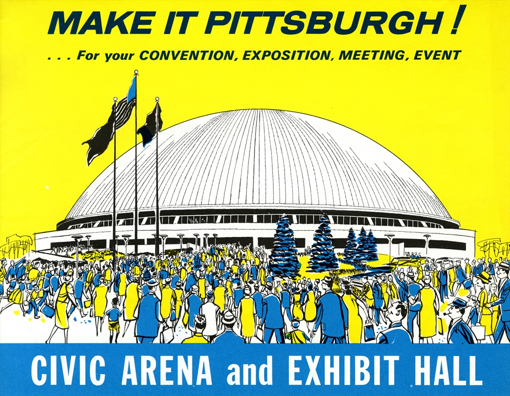 Archisearch - The Public Auditorium Authority of Pittsburgh and Allegheny County; Make It Pittsburgh! (brochure), c. 1961; Civic Arena; Mitchell & Ritchey, architect; Courtesy of Carnegie Mellon University Architecture Archives