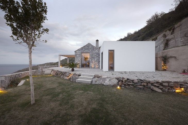 Archisearch - NW view from garden, Villa Melana, Tyros Greece, architects Valia Foufa & Panagiotis Papassotiriou (c) Pygmalion Karatzas