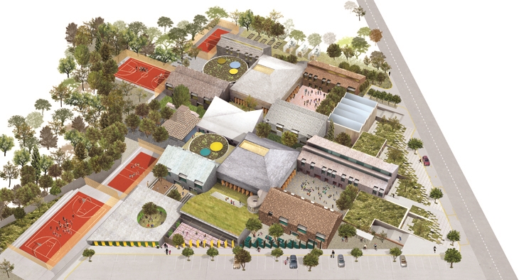 Archisearch - MOSAIC, School Complex in Crete, Honorable Mention in UIA International Competition 2012 ((c)AREA)