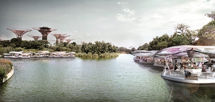 Archisearch SPARK ENVISIONS A SUSTAINABLE FLOATING HAWKER CENTRE FOR SINGAPORE