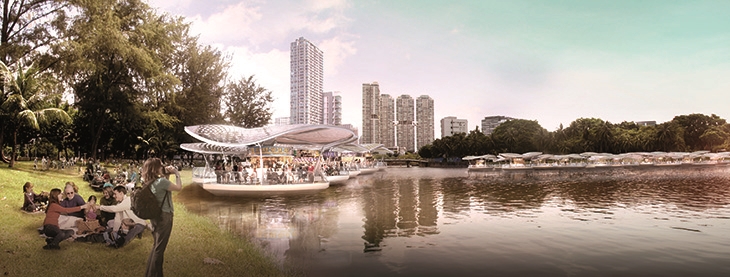 Archisearch SPARK ENVISIONS A SUSTAINABLE FLOATING HAWKER CENTRE FOR SINGAPORE