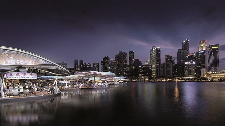 Archisearch SPARK ENVISIONS A SUSTAINABLE FLOATING HAWKER CENTRE FOR SINGAPORE