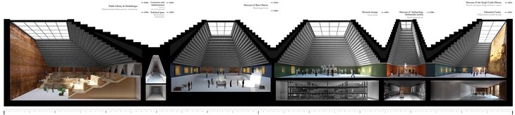 Archisearch - Room Episodes - Longitudianl section of the Museum enclosure