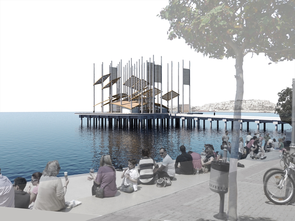 Archisearch -  LANDMARK ON THE CENTRAL MALL AT FALIRO BAY, ATTICA ABSTRACT