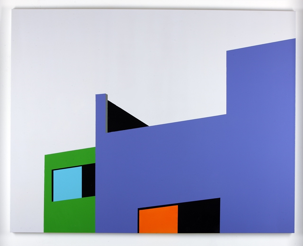 Archisearch - Μαρία Παπαδημητρίου, 2008, Λεπτομέρεια (house at Weissenhof by Le Corbusier  at Stuttgart, Germany, 1927)  Ακρυλικό σε καμβά, 157X200 εκ