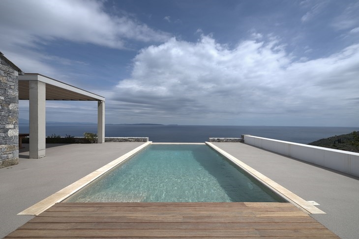 Archisearch - Pool view from bedroom veranda, Villa Melana, Tyros Greece, architects Valia Foufa & Panagiotis Papassotiriou (c) Pygmalion Karatzas