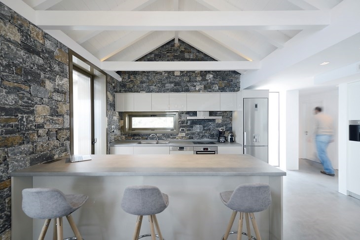 Archisearch - Interior view of kitchen, Villa Melana, Tyros Greece, architects Valia Foufa & Panagiotis Papassotiriou (c) Pygmalion Karatzas