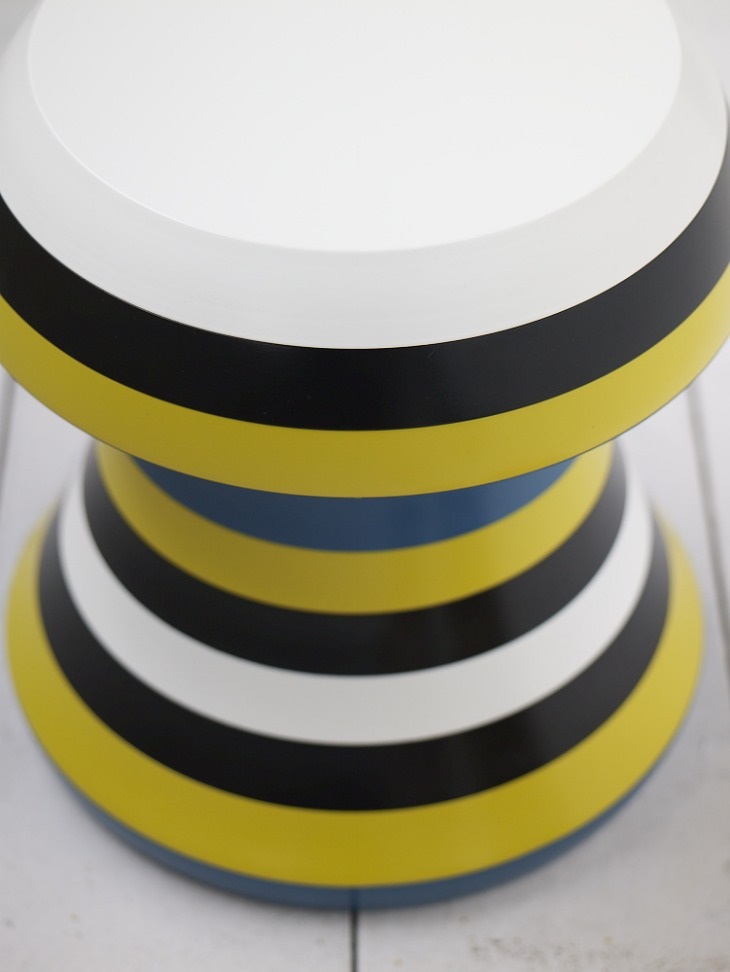 Archisearch - Forrest |  stool-side table  Mdf σε λευκη/μαύρη/μπλε/κίτρινη λάκα  Ø35cm * Y36cm | photos studiopaterakis
