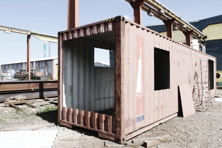 Archisearch - Old shipping containers used as the structural framework for the WFH- Huse. This is not just recycling; This is upcycling!